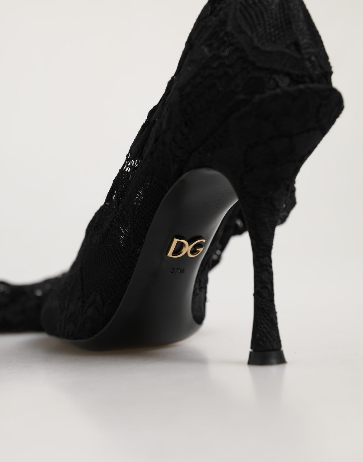 Dolce & Gabbana Taormina Black Lace Socks Boots