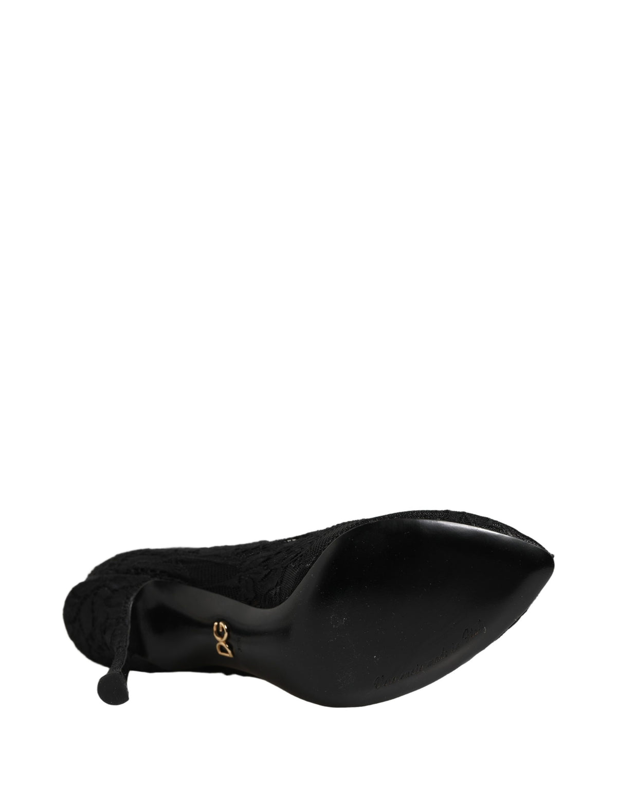 Dolce & Gabbana Taormina Black Lace Socks Boots