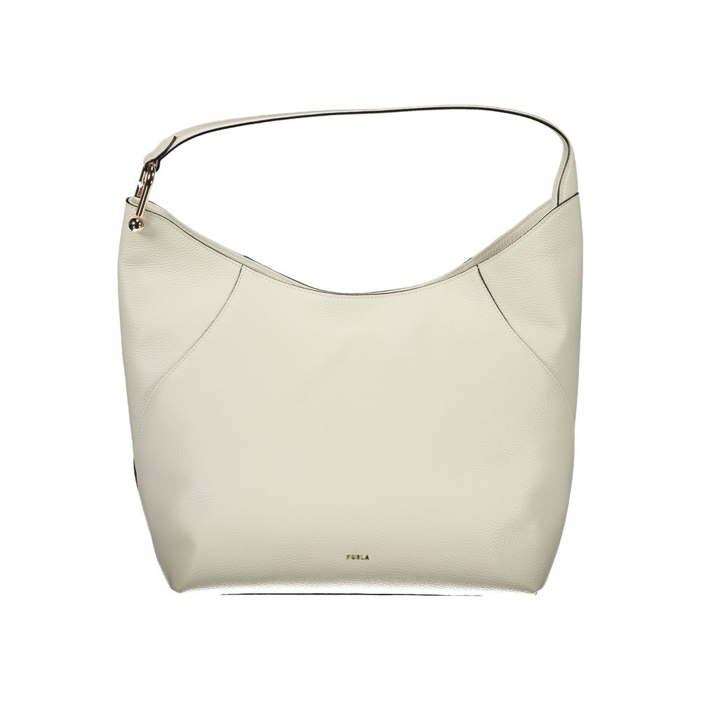 Furla Lara White Leather Shoulder Bag for Women
