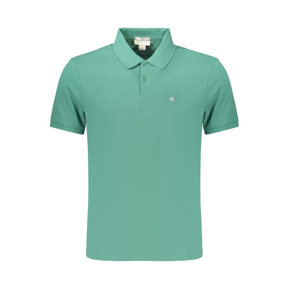 Calvin Klein Polo Vert en Coton pour Homme