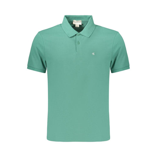 Calvin Klein Polo Vert en Coton pour Homme
