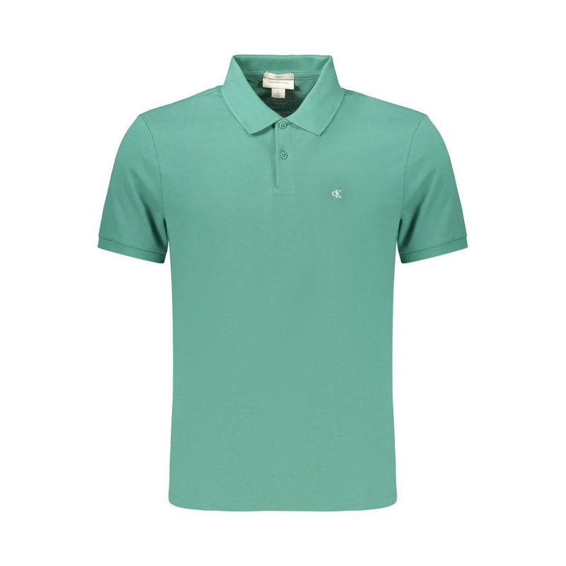 Calvin Klein Polo Vert en Coton pour Homme