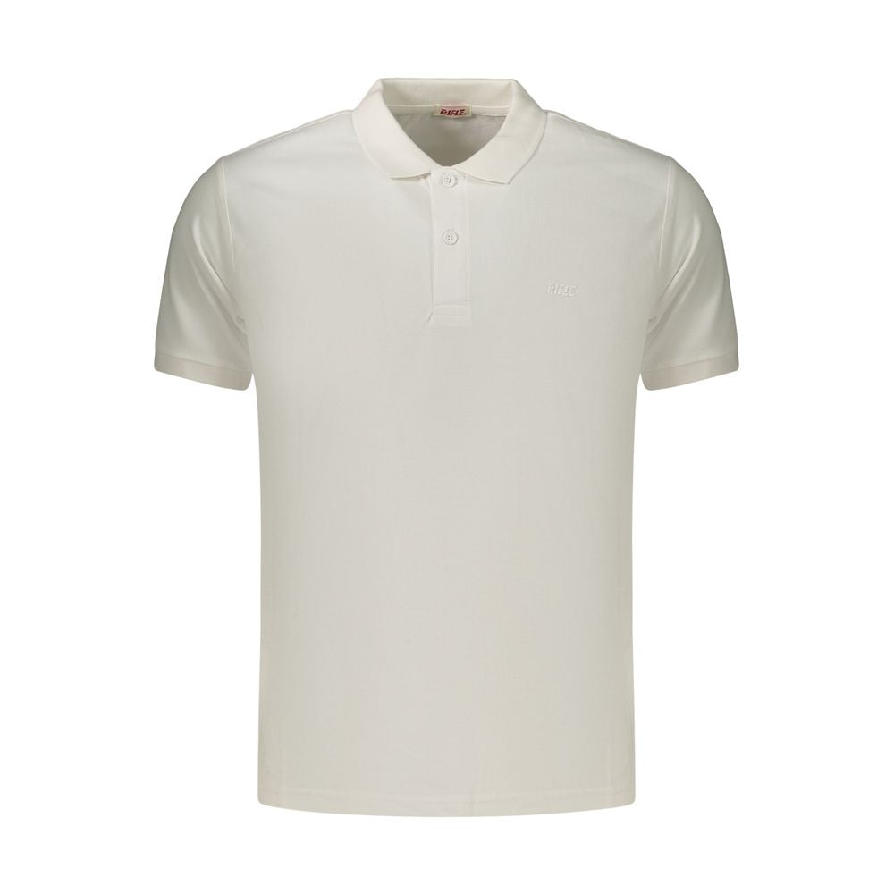 Rifle White Cotton Men's Polo Shirt - Classic Style and Comfort