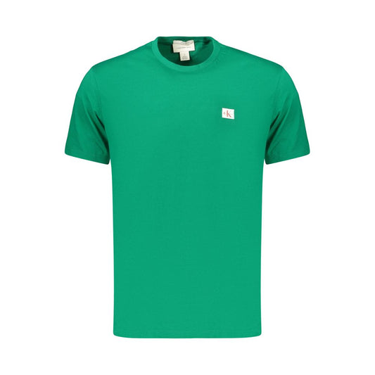 Calvin Klein Green Cotton Men's T-Shirt - Classic Fit