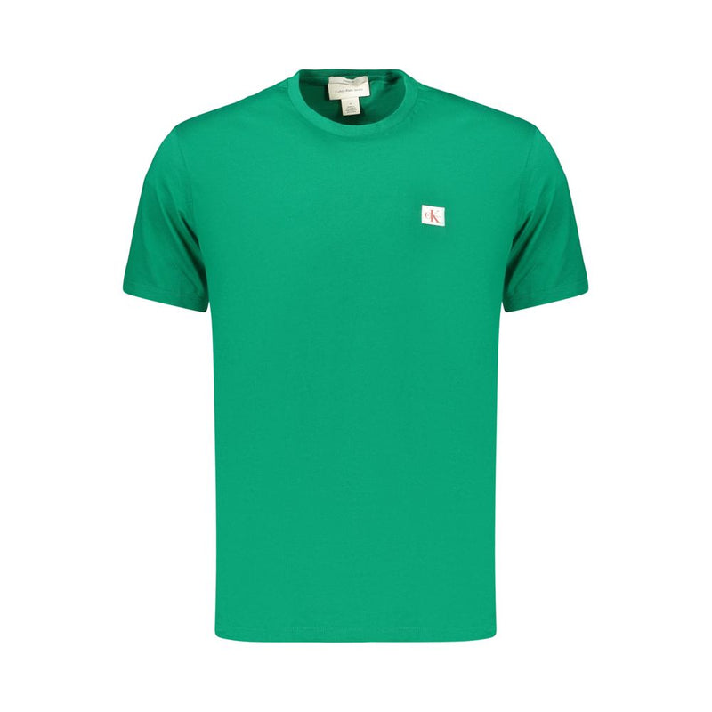 Calvin Klein Green Cotton Men's T-Shirt - Classic Fit