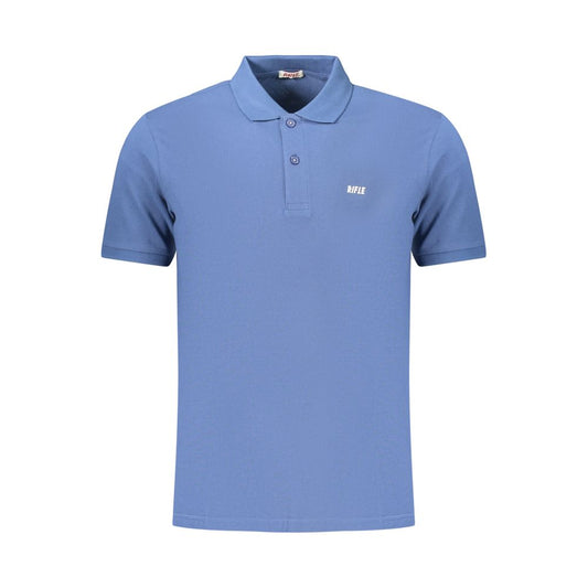 Rifle blauwe katoenen polo voor heren