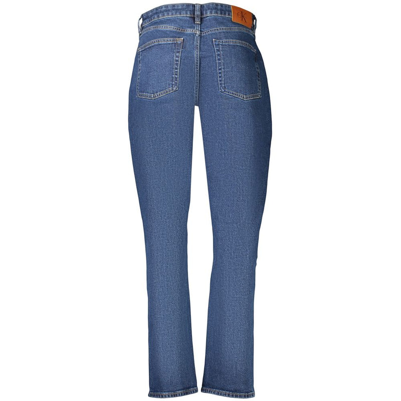 Calvin Klein Blue Cotton Women's Mom Jeans