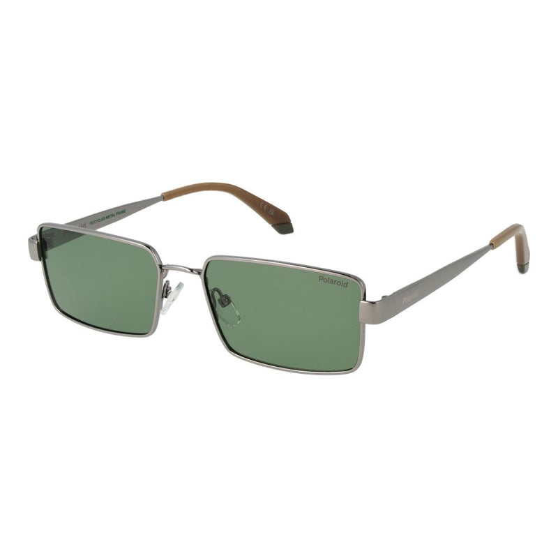 Polaroid Gray Metal Sunglasses - Polarized Green Lenses
