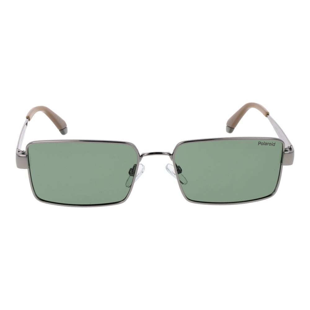 Lunettes de soleil Polaroid grises en métal pour hommes