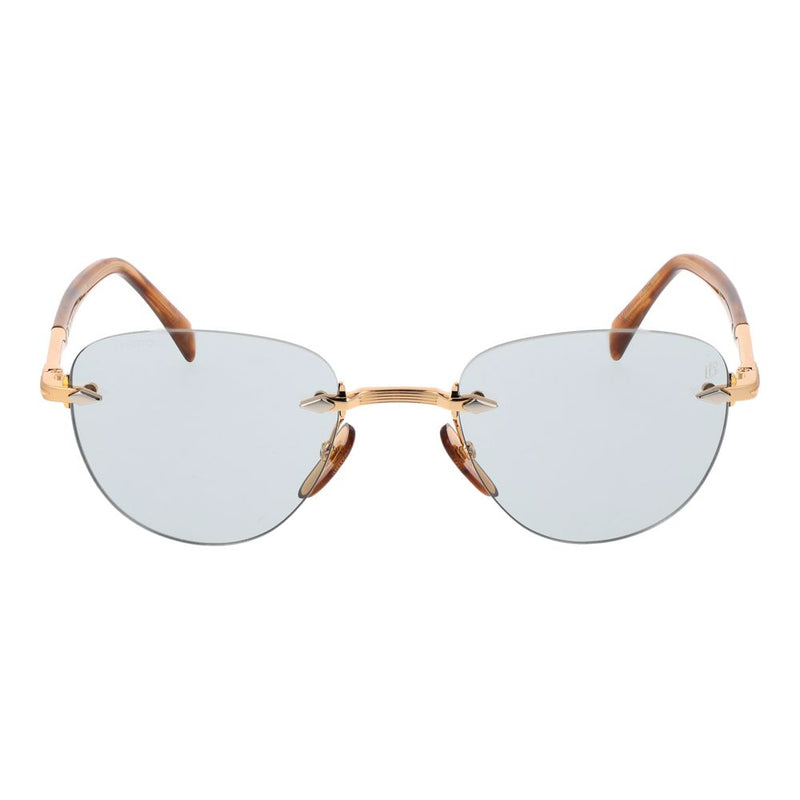 David Beckham Gold Metal Sunglasses - Stylish Rimless Design