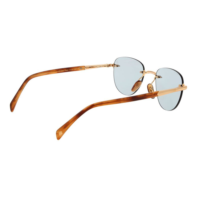 David Beckham Gold Metal Sunglasses - Stylish Rimless Design