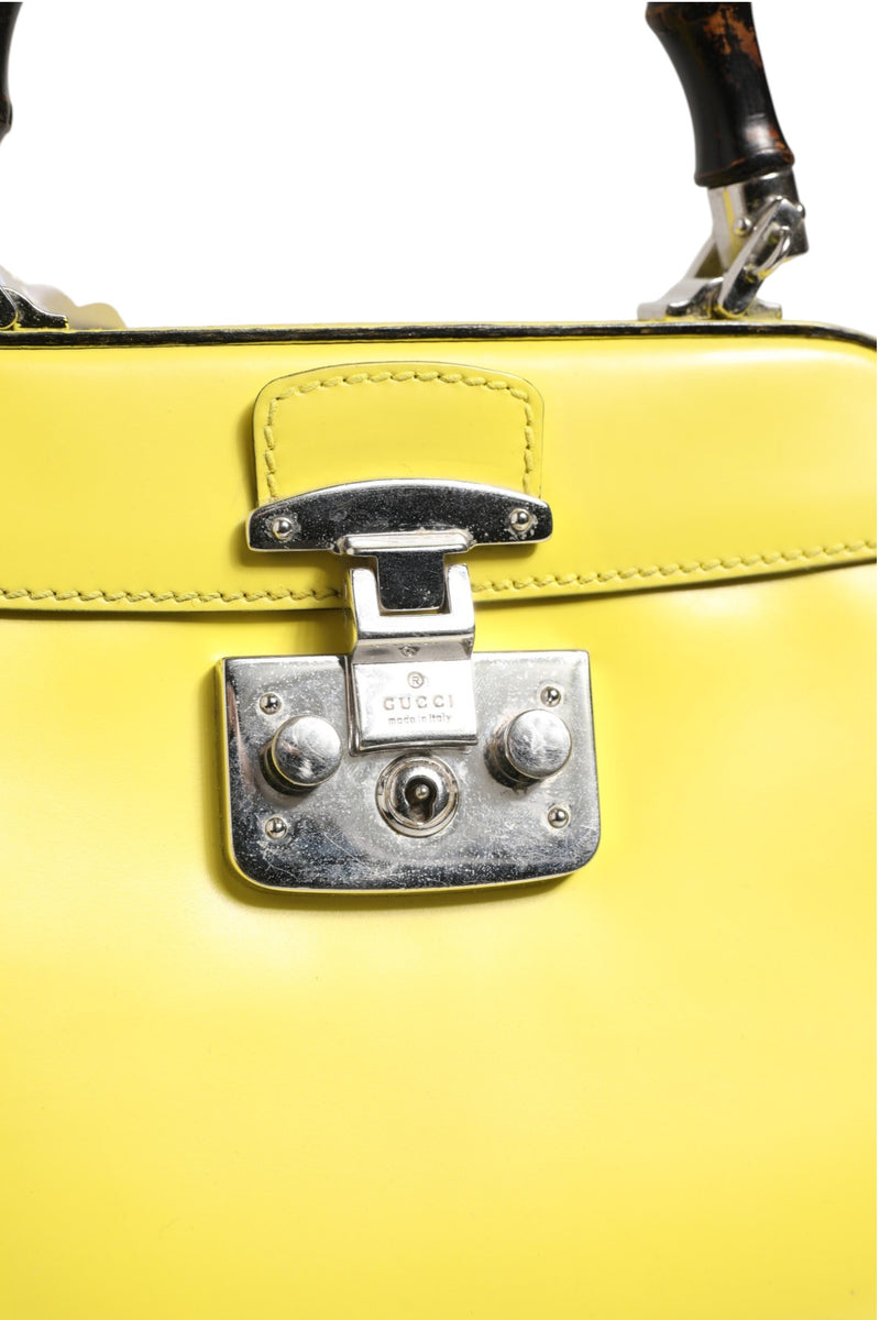 Gucci Lady Lock Top Handle Bag - Yellow