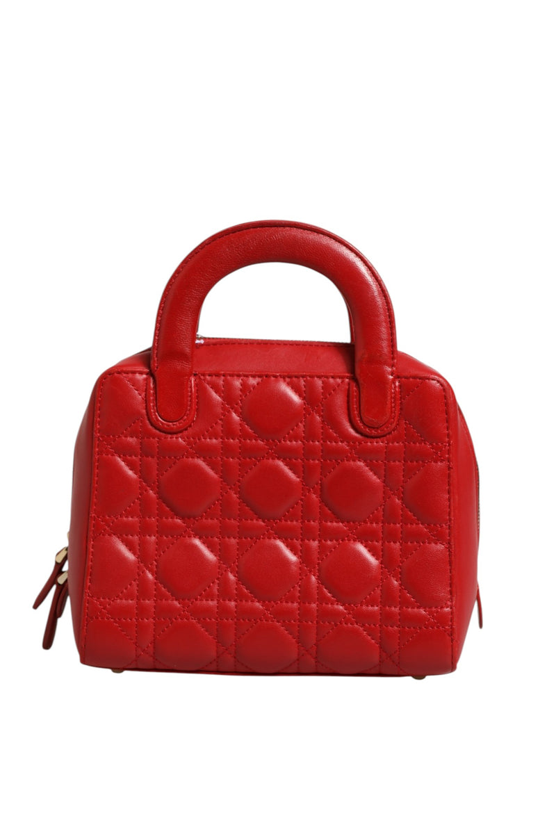 Christian Dior Small Dior Toujours Bag en Cuir Macrocannage Noir