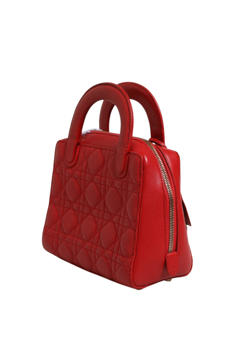 Christian Dior Small Dior Toujours Bag en Cuir Macrocannage Noir