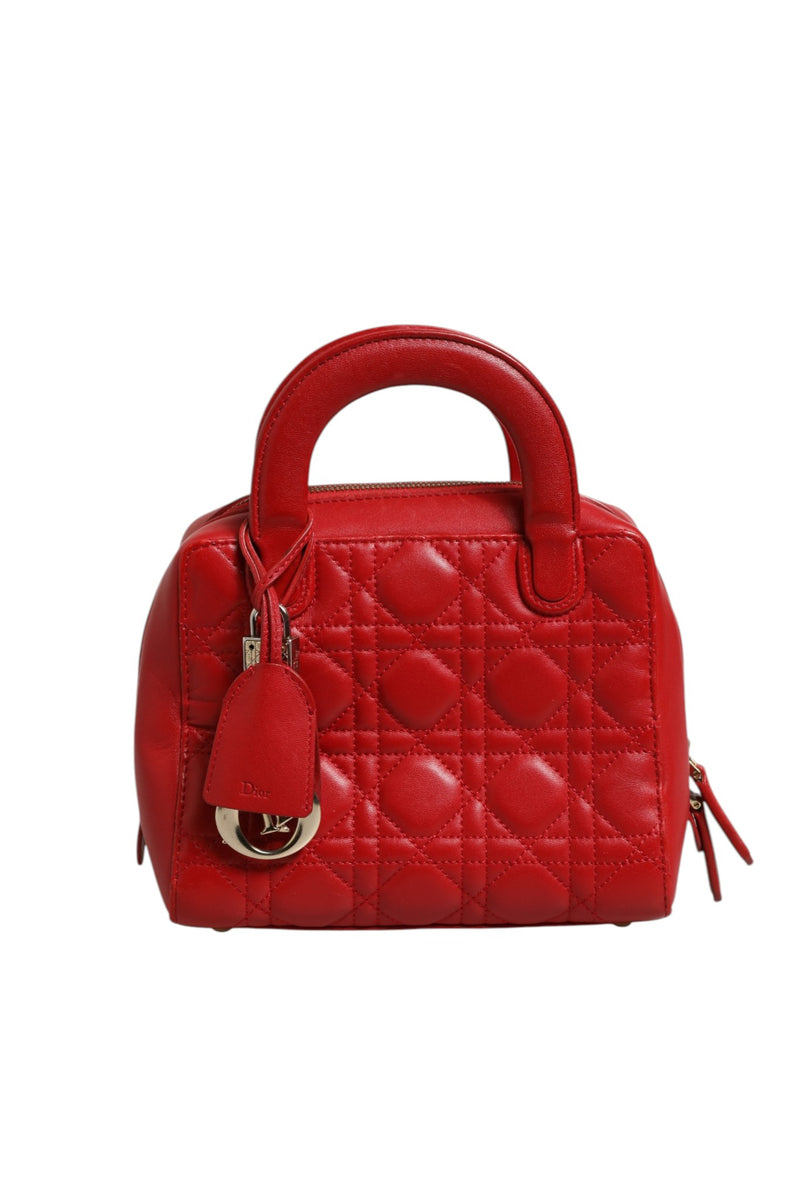 Christian Dior Small Dior Toujours Bag en Cuir Macrocannage Noir