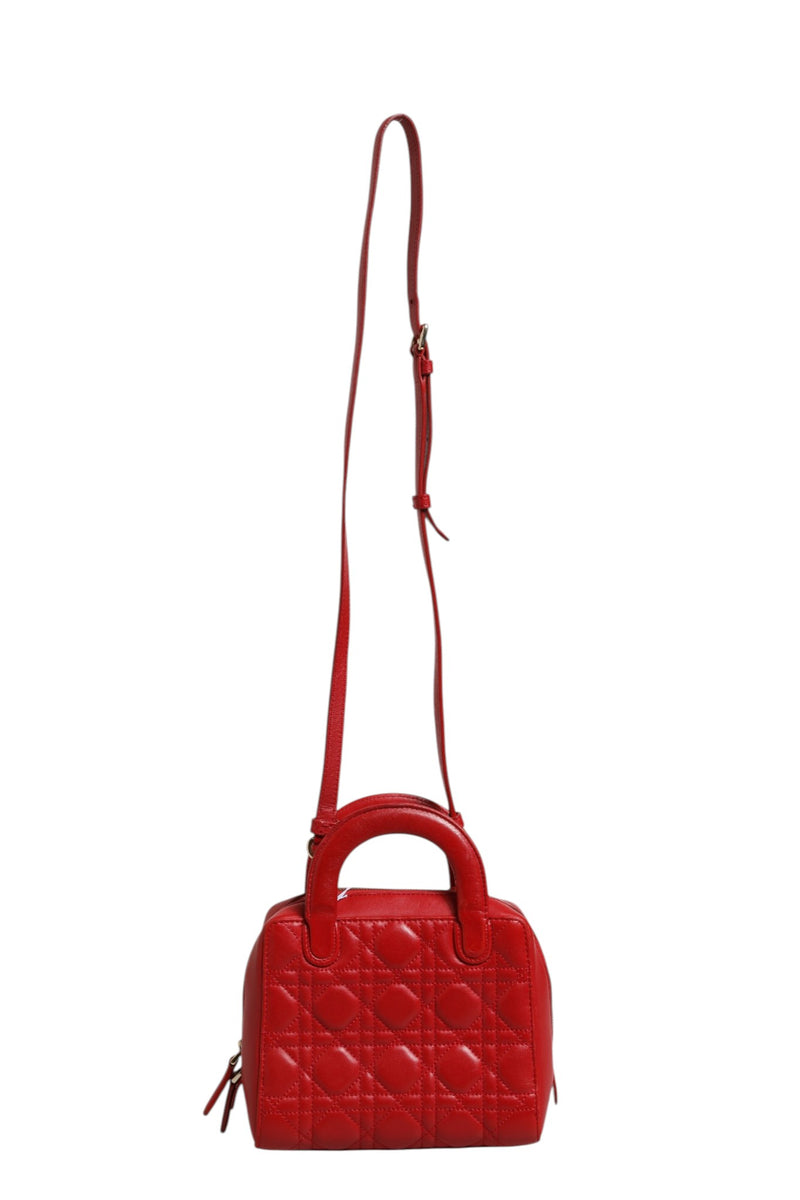 Christian Dior Small Dior Toujours Bag en Cuir Macrocannage Noir