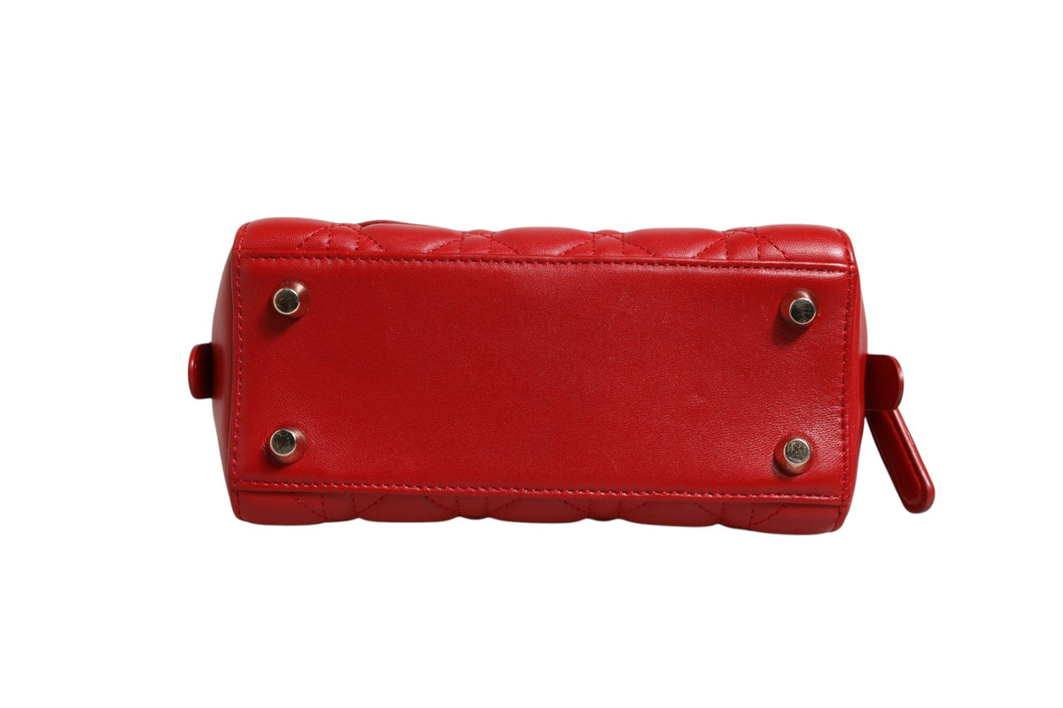 Christian Dior Small Dior Toujours Bag en Cuir Macrocannage Noir