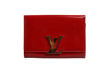 Portefeuille chaîne Louis Vuitton Louise PM en cuir verni rouge
