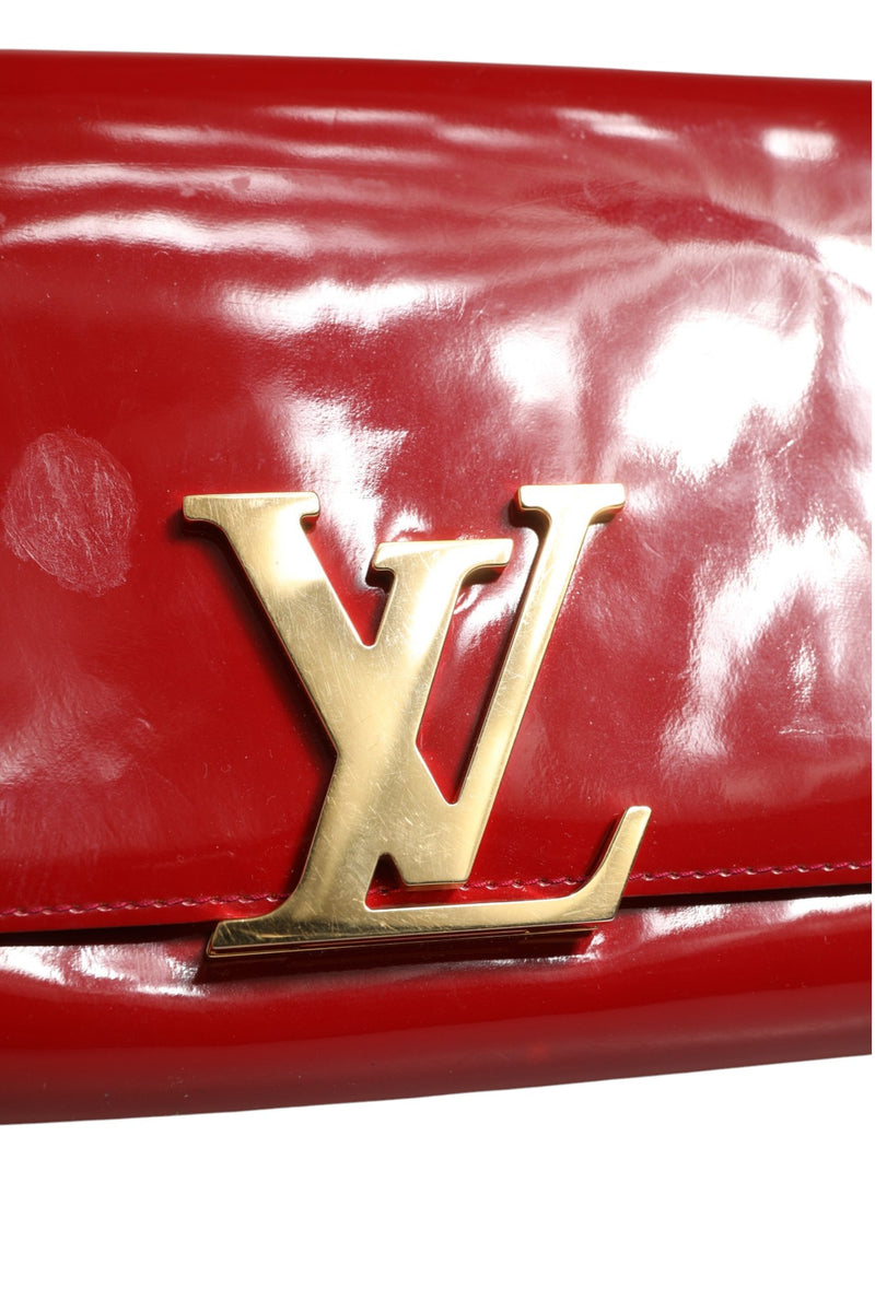 Louis Vuitton Louise PM Red Patent Leather Wallet On Chain