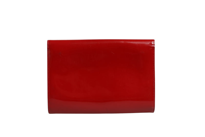 Louis Vuitton Louise PM Red Patent Leather Wallet On Chain