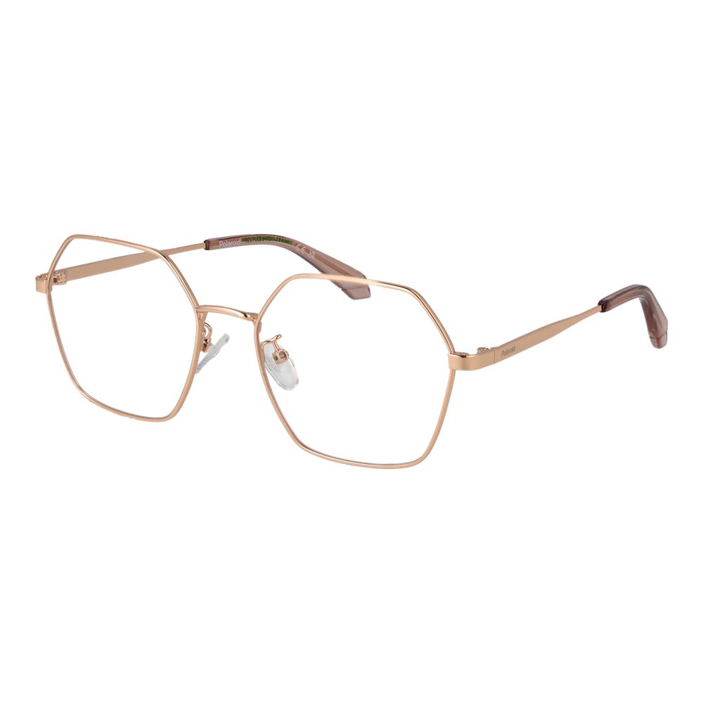 Lunettes en métal rose doré Polaroid pour femmes