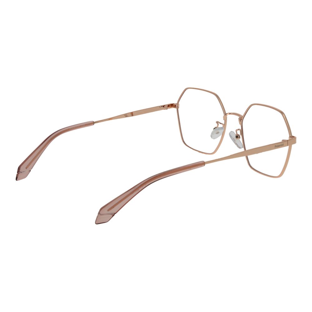 Lunettes en métal rose doré Polaroid pour femmes