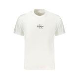 Calvin Klein White Cotton Men's T-Shirt - Stylish & Comfortable