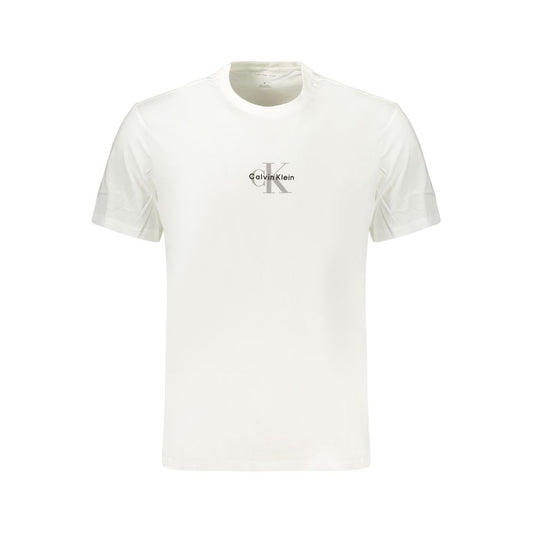 Calvin Klein White Cotton Men's T-Shirt - Stylish & Comfortable