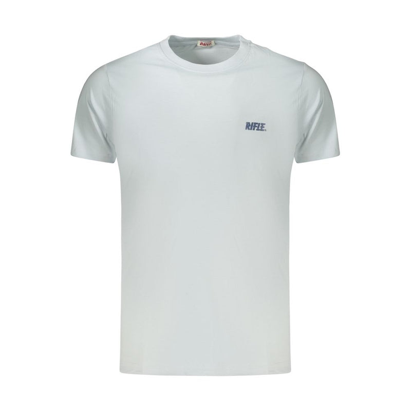 Rifle Light Blue Cotton Men's T-Shirt