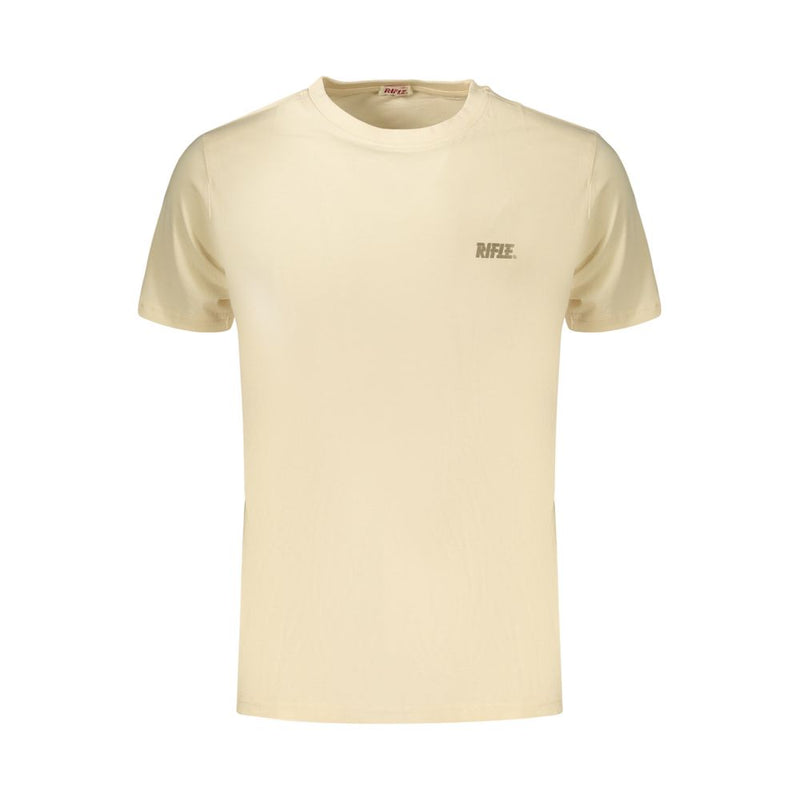 Rifle Beige Cotton Men's T-Shirt - Trendy & Comfortable