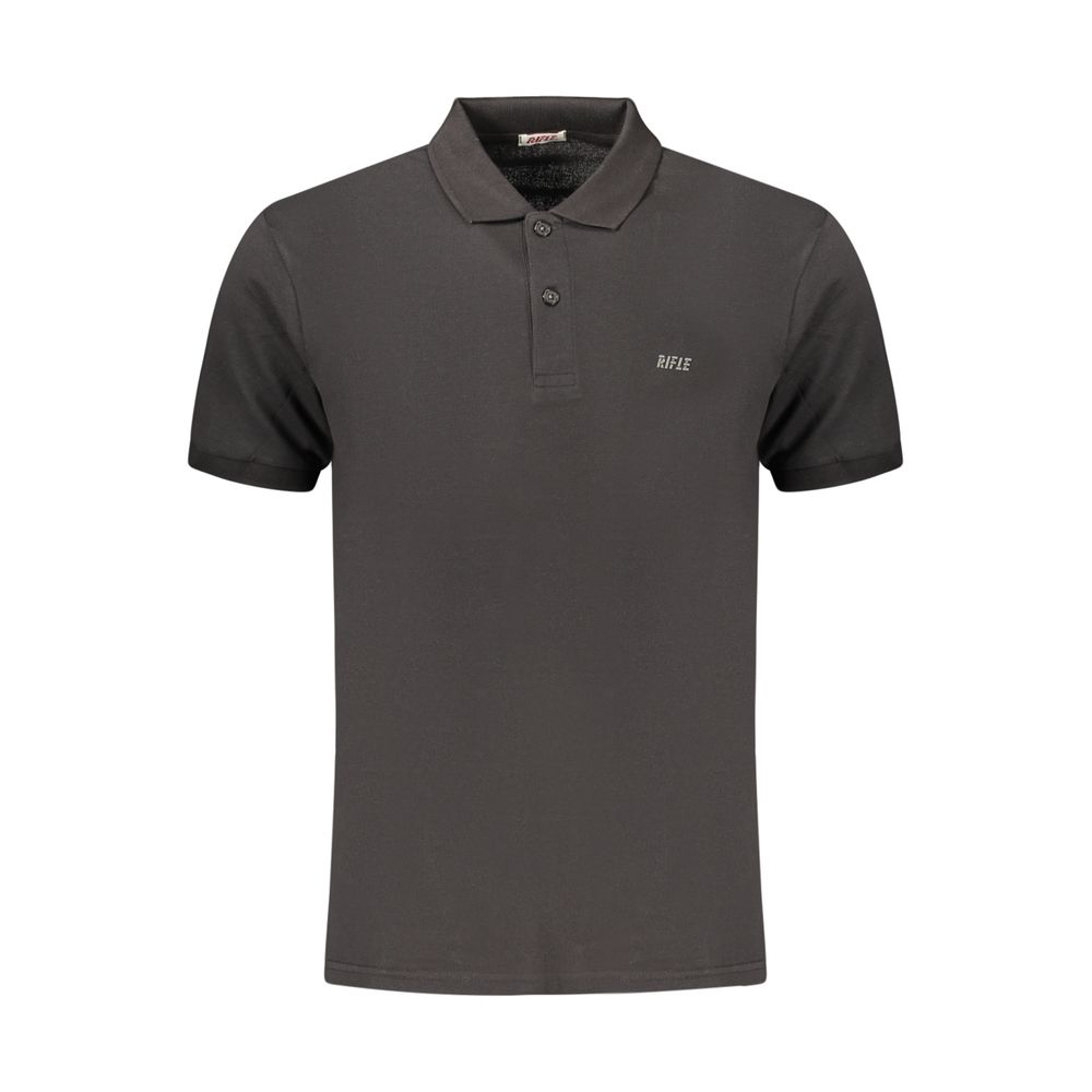 Rifle Black Cotton Men's Polo Shirt