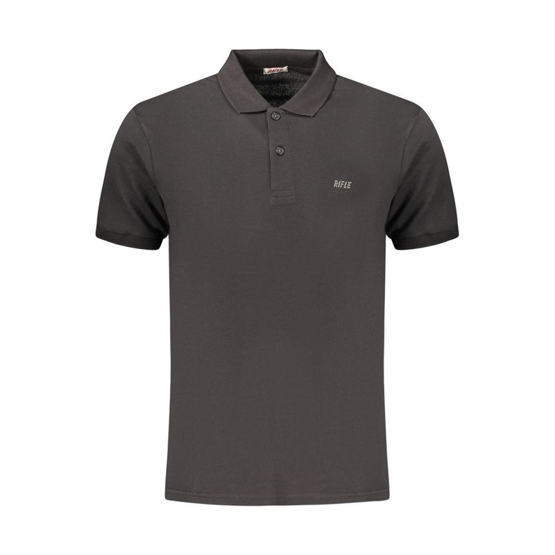 Rifle Black Cotton Men's Polo Shirt - Stylish & Comfortable