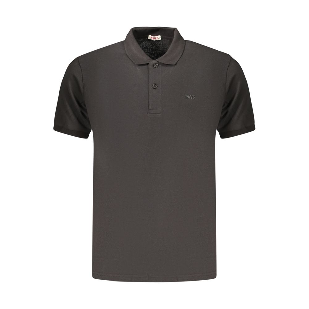 Polo en Coton Noir pour Homme Rifle