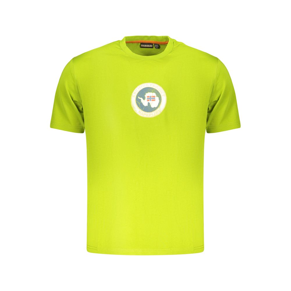 Napapijri Green Cotton Men's T-Shirt - Stylish & Sustainable
