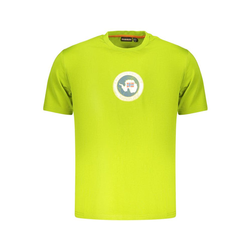 Napapijri Green Cotton Men's T-Shirt - Stylish & Sustainable
