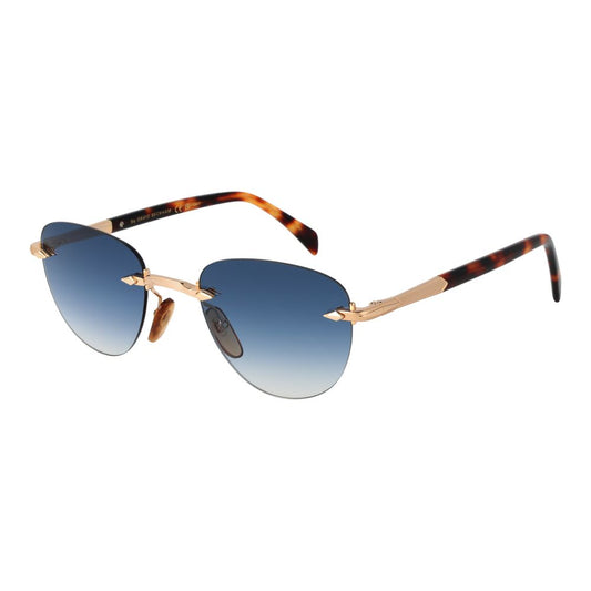Lunettes de soleil en métal doré David Beckham