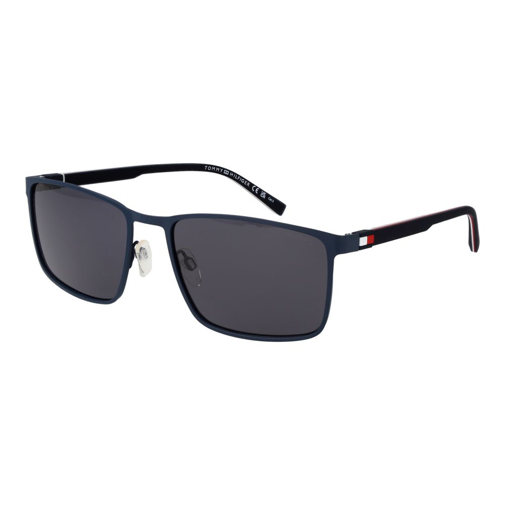 Lunettes de soleil en métal bleu Tommy Hilfiger