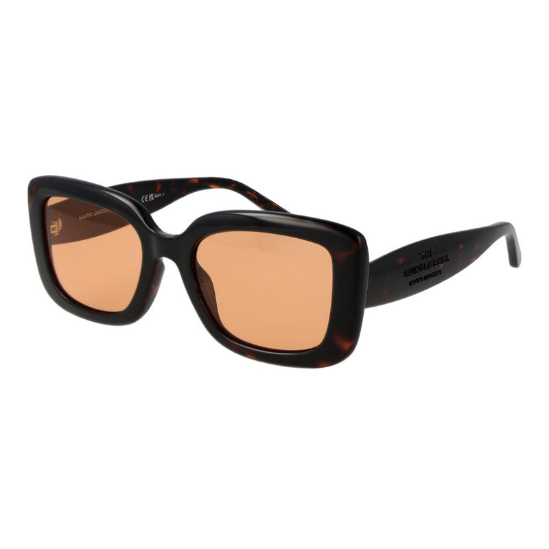 Lunettes de soleil en plastique marron Marc Jacobs