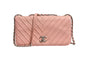 Chanel Small Classic Double Flap Bag Light Pink Chevron