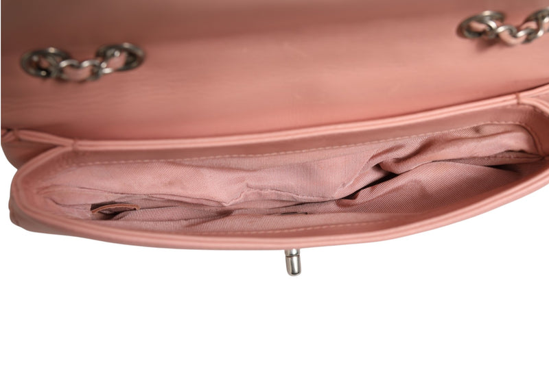 Chanel Small Classic Double Flap Bag in Light Pink Chevron
