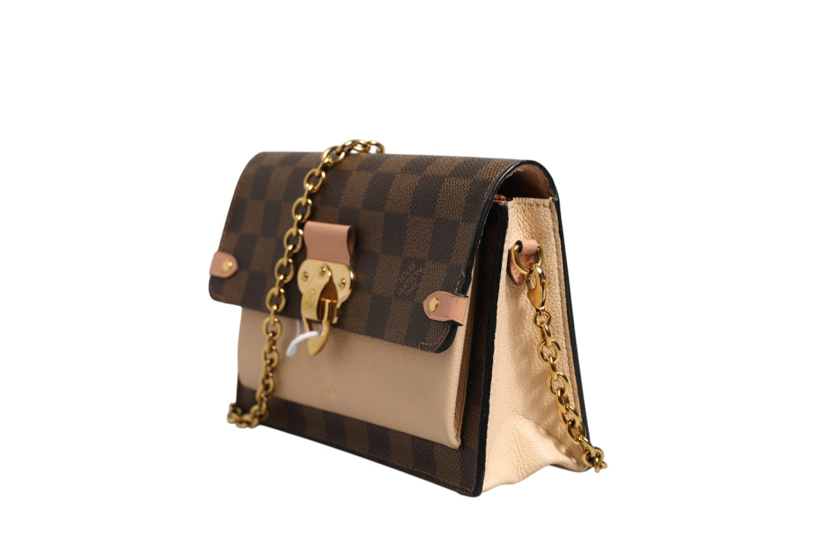 Portefeuille Louis Vuitton Damier Ebene Vavin à chaîne