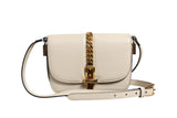 Gucci Sylvie 1969 Mini Leather Shoulder Bag - Off White