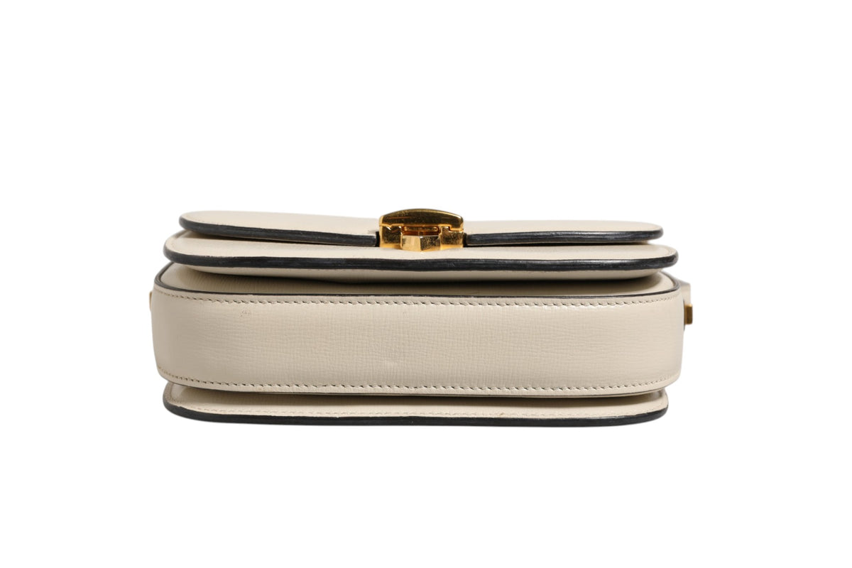 Gucci Sylvie 1969 Mini Leather Shoulder Bag - Off White