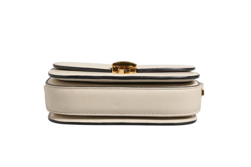 Gucci Sylvie 1969 Mini Leather Shoulder Bag - Off White