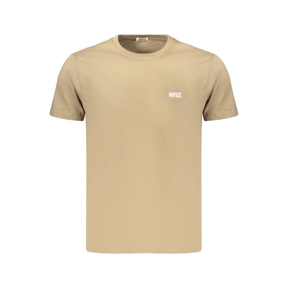 Rifle Brown Cotton Men's T-Shirt - Classic Crew Neck