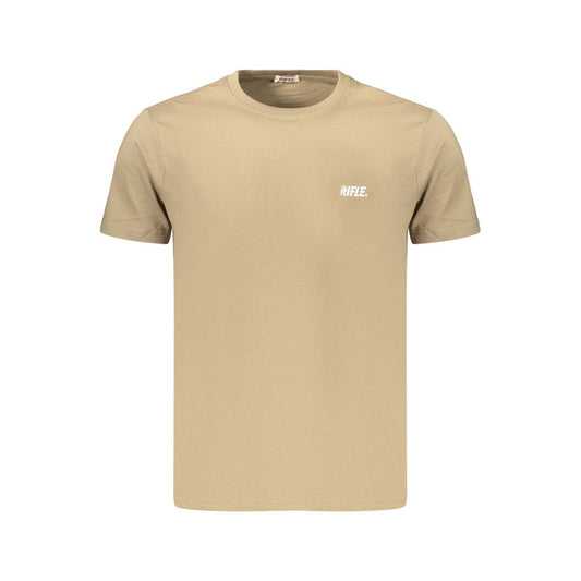 Rifle Brown Cotton Men's T-Shirt - Classic Crew Neck