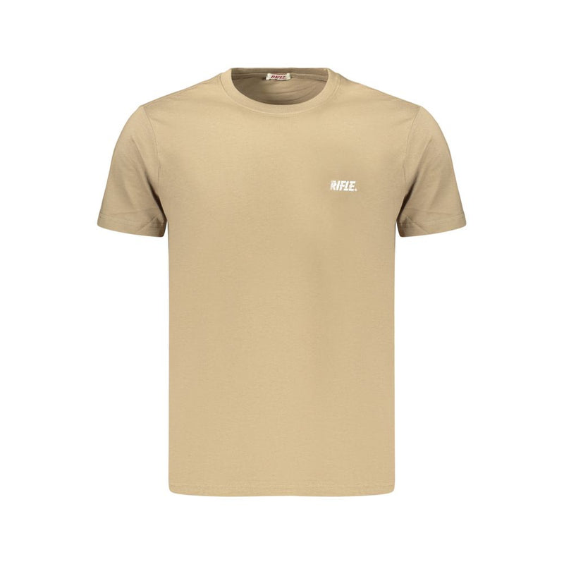 Rifle Brown Cotton Men's T-Shirt - Classic Crew Neck
