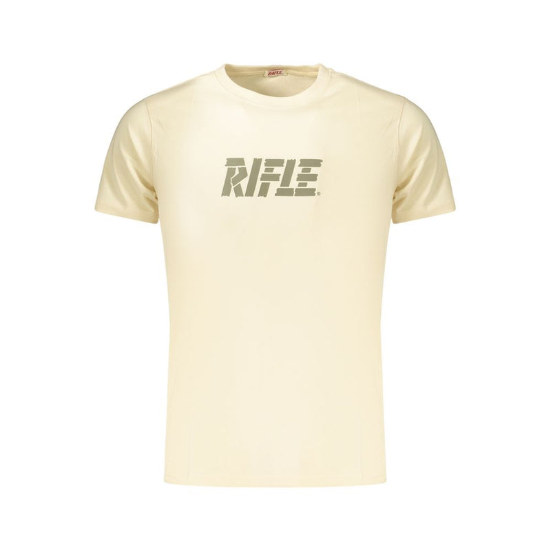 Rifle Beige Cotton Men's T-Shirt - Trendy & Comfortable