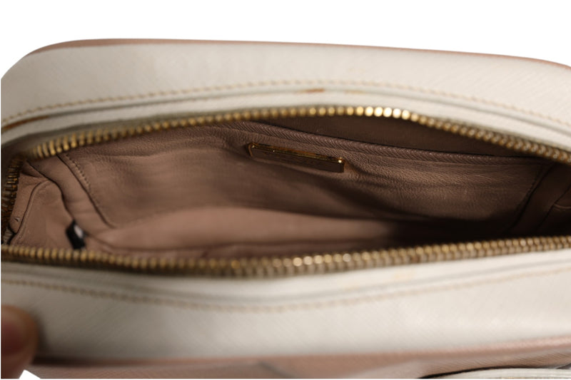 Prada Clay Gray Small Leather Shoulder Bag