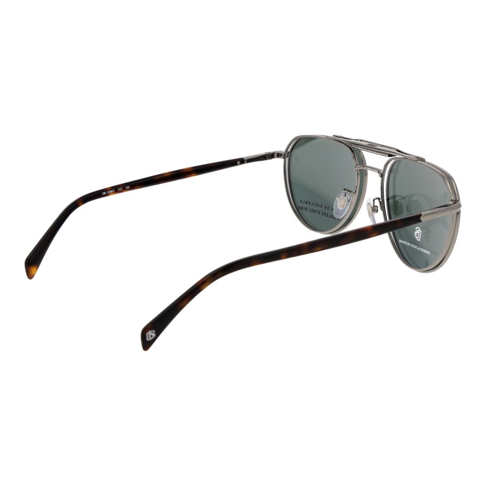 Lunettes de soleil en métal argenté David Beckham